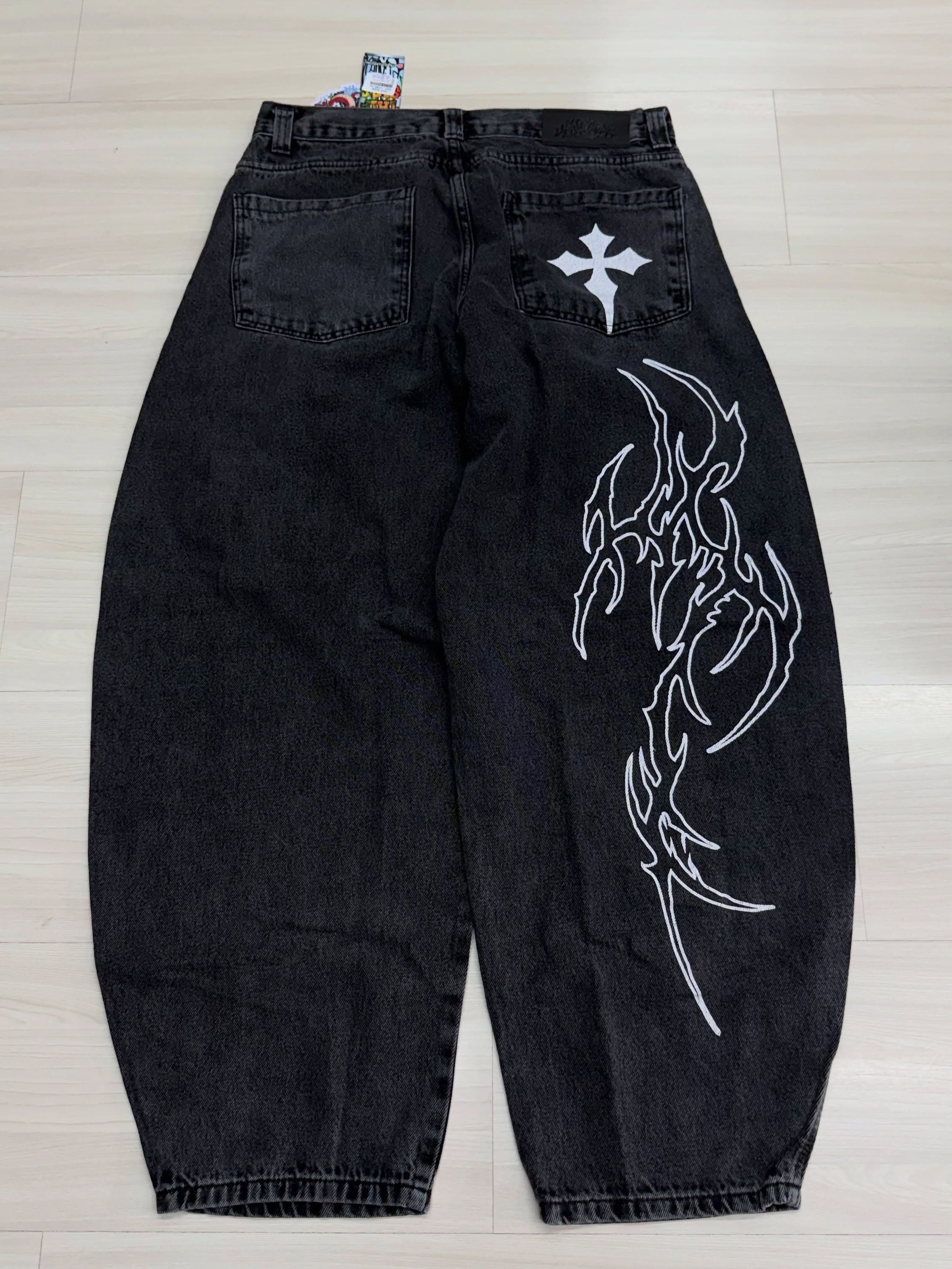 Calça Baggy Tribal Washed — Calças